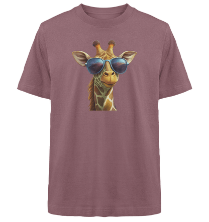 Giraffe mit Sonnenbrille - Heavy Oversized Organic Shirt - ArtfulShenwyn