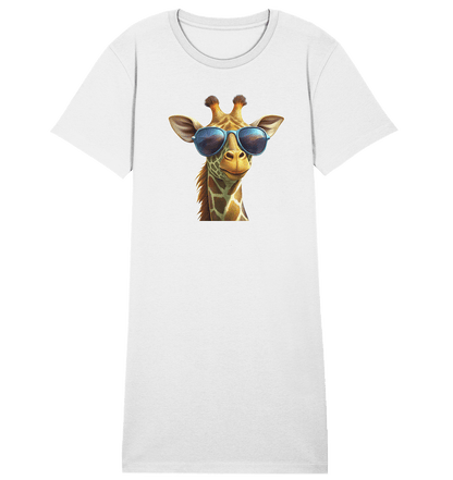 Giraffe mit Sonnenbrille - Ladies Organic Shirt Dress - ArtfulShenwyn