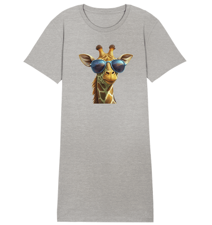 Giraffe mit Sonnenbrille - Ladies Organic Shirt Dress - ArtfulShenwyn