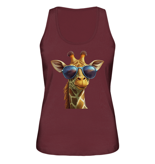 Giraffe mit Sonnenbrille - Ladies Organic Tank-Top - ArtfulShenwyn