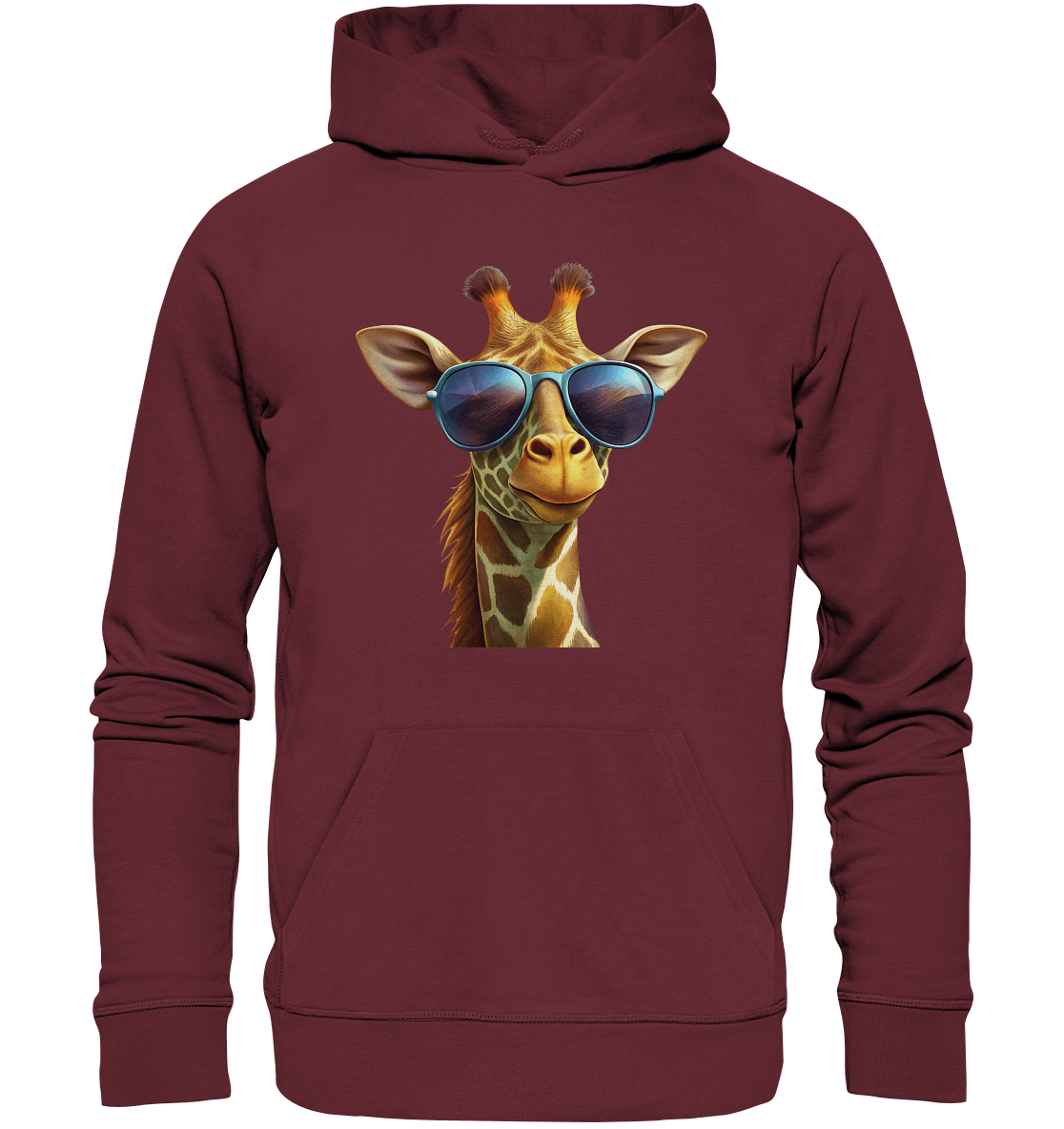 Giraffe mit Sonnenbrille - Organic Basic Hoodie - ArtfulShenwyn