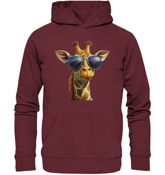 Giraffe mit Sonnenbrille - Organic Basic Hoodie - ArtfulShenwyn