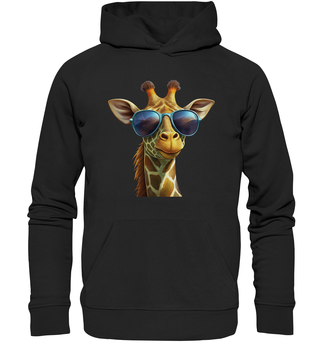 Giraffe mit Sonnenbrille - Organic Basic Hoodie - ArtfulShenwyn