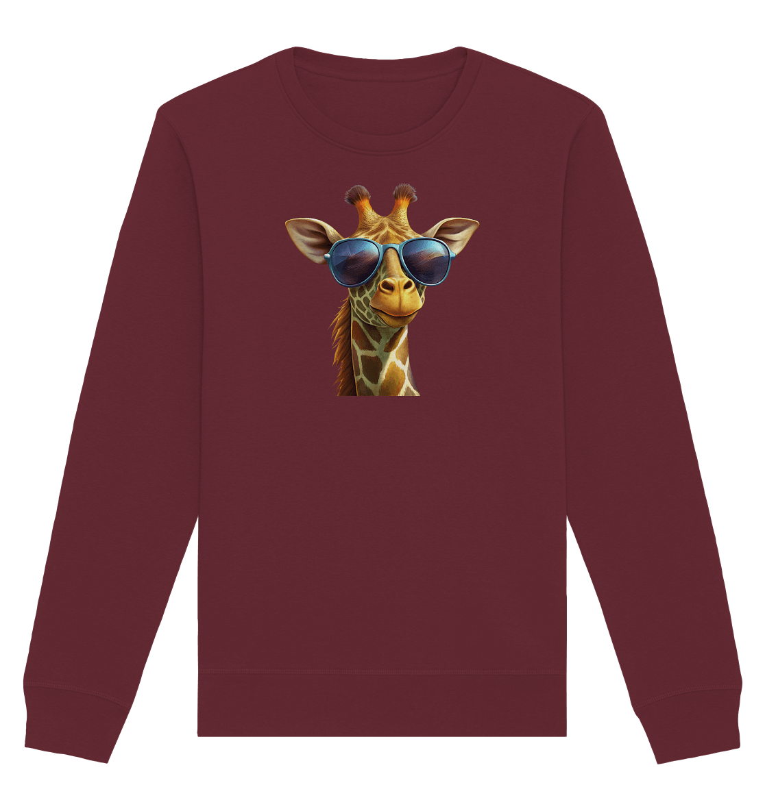 Giraffe mit Sonnenbrille - Organic Basic Unisex Sweatshirt - ArtfulShenwyn