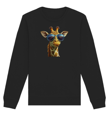 Giraffe mit Sonnenbrille - Organic Basic Unisex Sweatshirt - ArtfulShenwyn