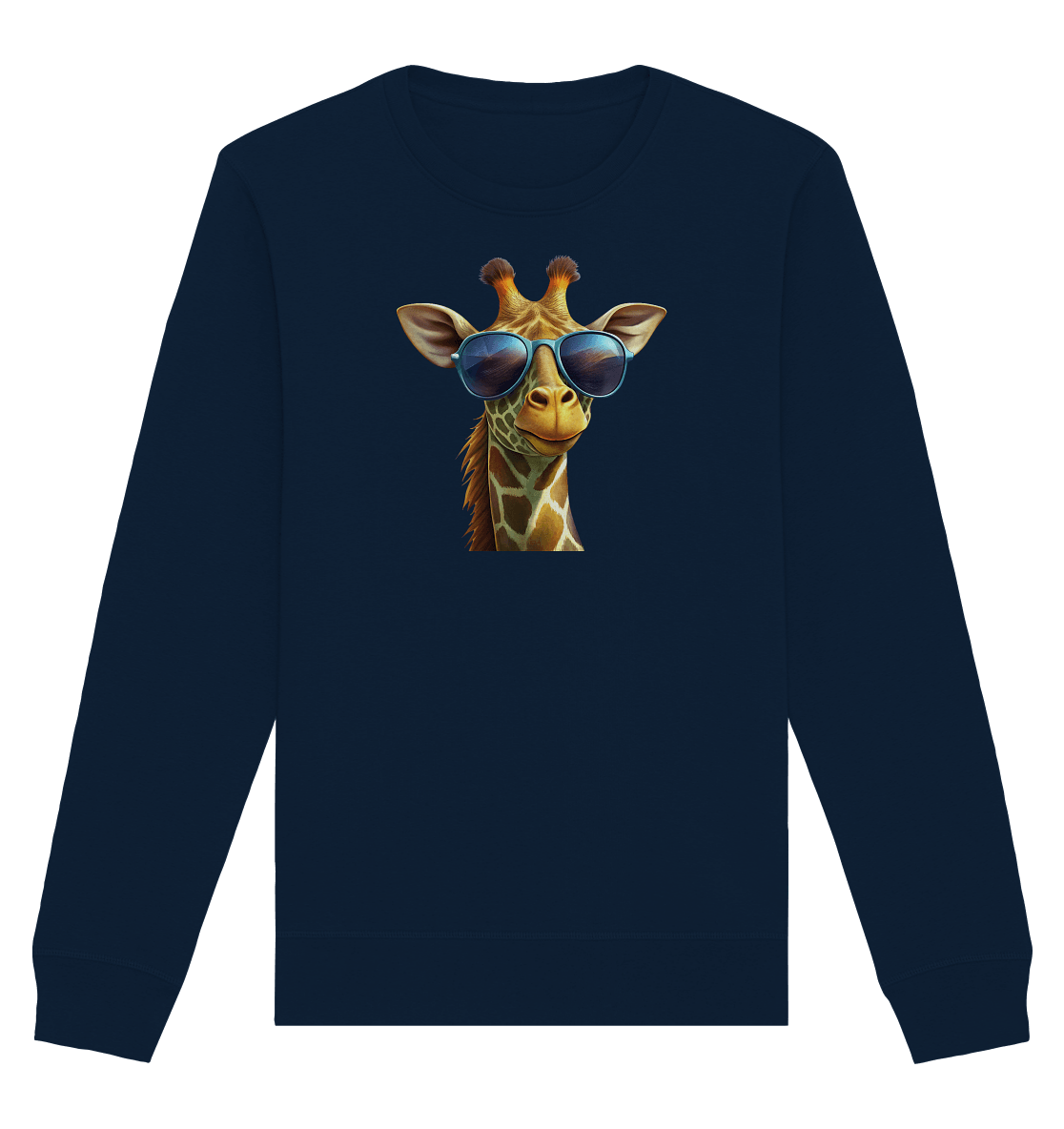 Giraffe mit Sonnenbrille - Organic Basic Unisex Sweatshirt - ArtfulShenwyn