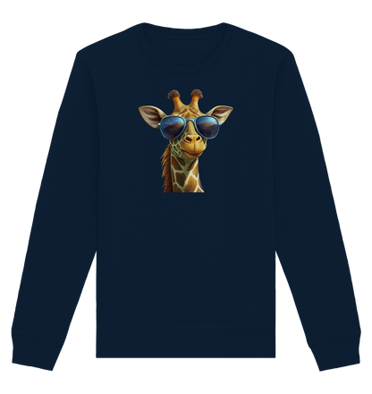 Giraffe mit Sonnenbrille - Organic Basic Unisex Sweatshirt - ArtfulShenwyn