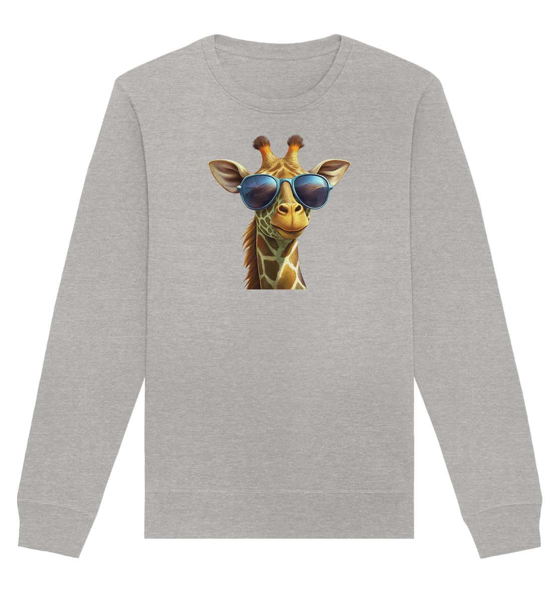 Giraffe mit Sonnenbrille - Organic Basic Unisex Sweatshirt - ArtfulShenwyn