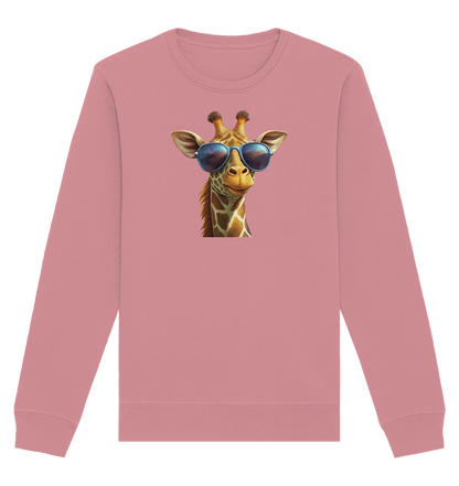 Giraffe mit Sonnenbrille - Organic Basic Unisex Sweatshirt - ArtfulShenwyn