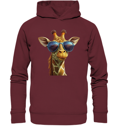 Giraffe mit Sonnenbrille - Organic Fashion Hoodie - ArtfulShenwyn