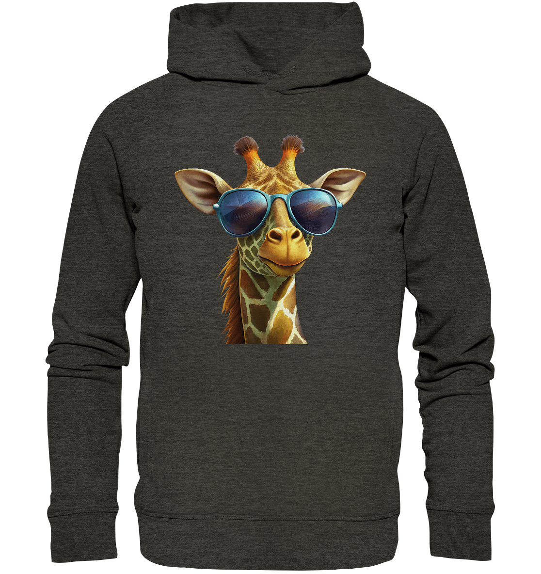 Giraffe mit Sonnenbrille - Organic Fashion Hoodie - ArtfulShenwyn