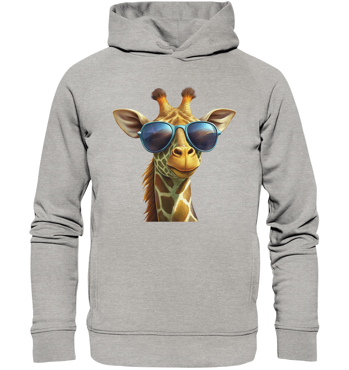 Giraffe mit Sonnenbrille - Organic Fashion Hoodie - ArtfulShenwyn