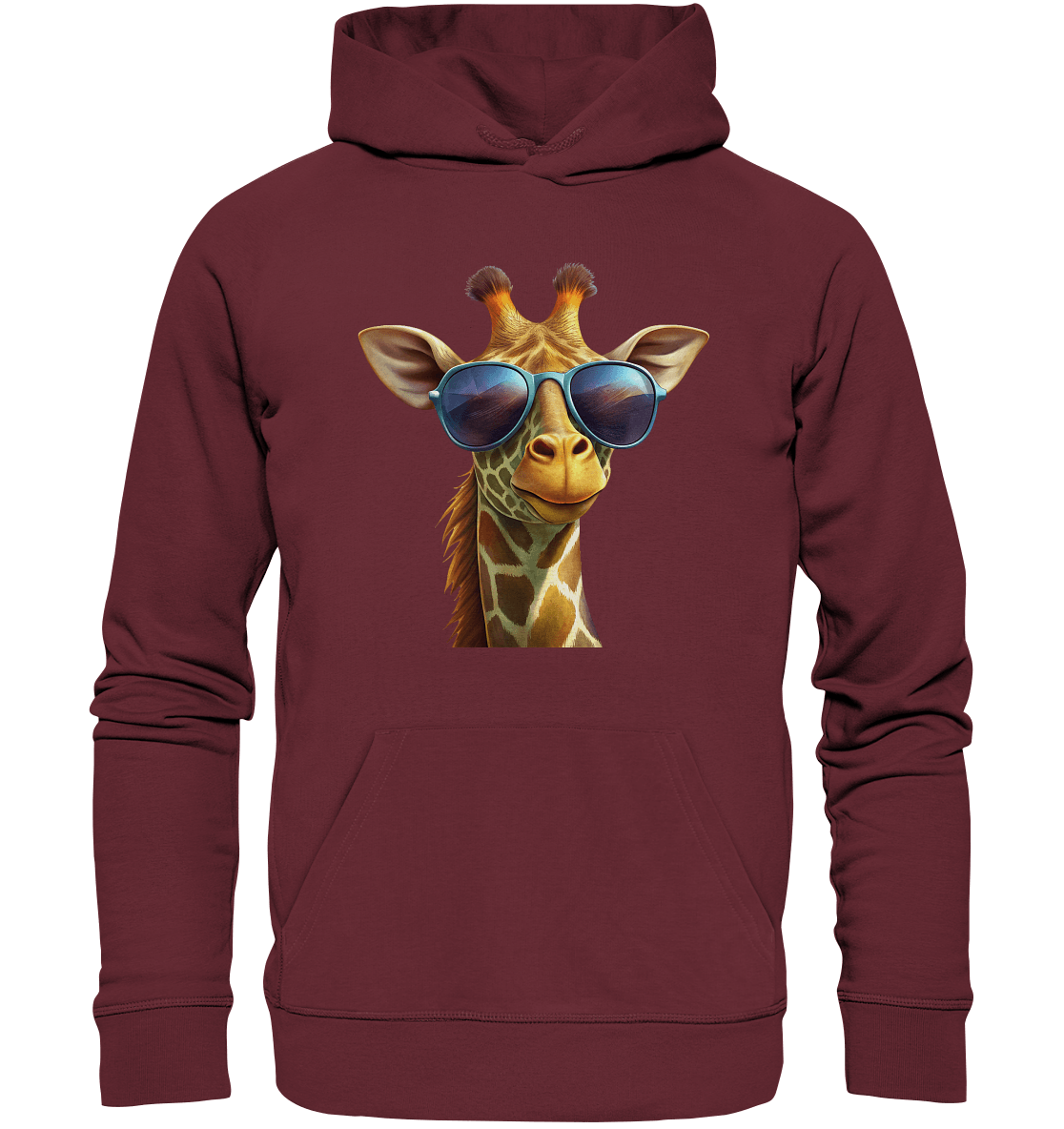 Giraffe mit Sonnenbrille - Organic Hoodie - ArtfulShenwyn