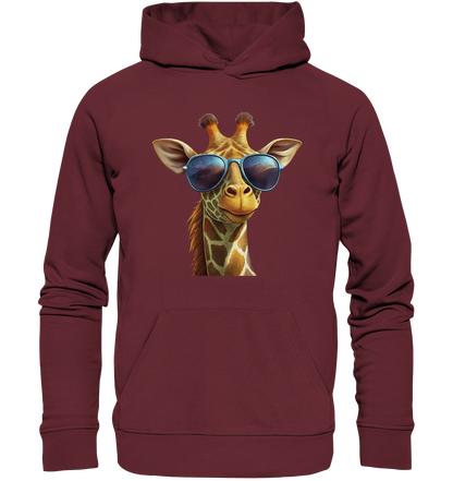 Giraffe mit Sonnenbrille - Organic Hoodie - ArtfulShenwyn