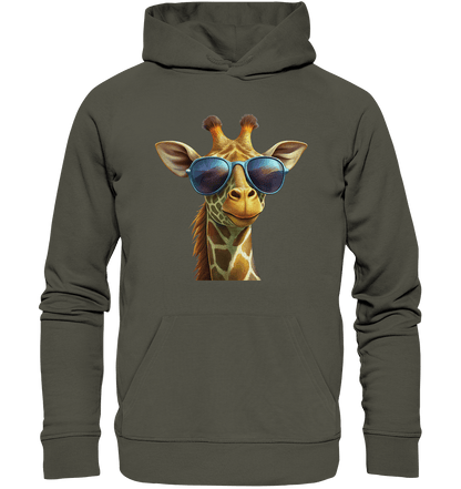 Giraffe mit Sonnenbrille - Organic Hoodie - ArtfulShenwyn