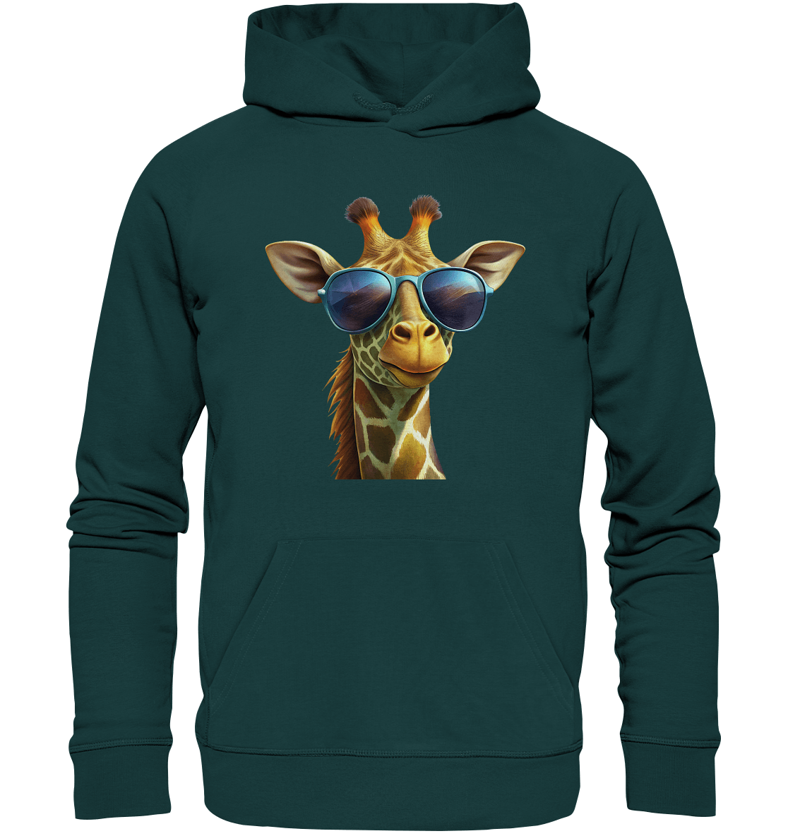 Giraffe mit Sonnenbrille - Organic Hoodie - ArtfulShenwyn