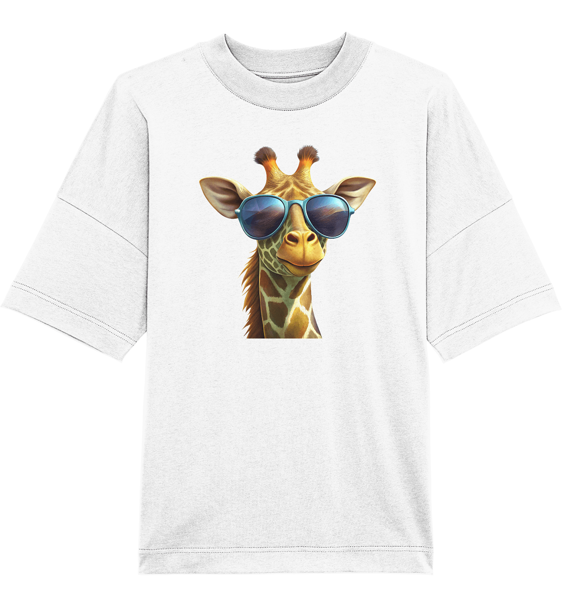 Giraffe mit Sonnenbrille - Organic Oversize Shirt - ArtfulShenwyn