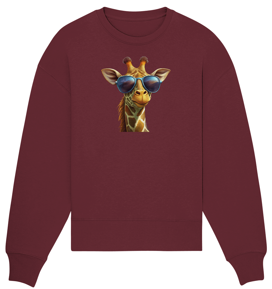 Giraffe mit Sonnenbrille - Organic Oversize Sweatshirt - ArtfulShenwyn