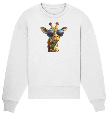 Giraffe mit Sonnenbrille - Organic Oversize Sweatshirt - ArtfulShenwyn