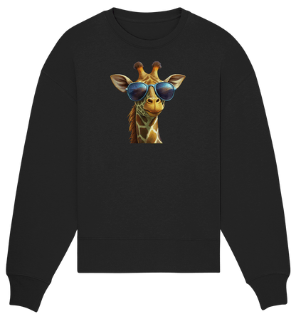 Giraffe mit Sonnenbrille - Organic Oversize Sweatshirt - ArtfulShenwyn