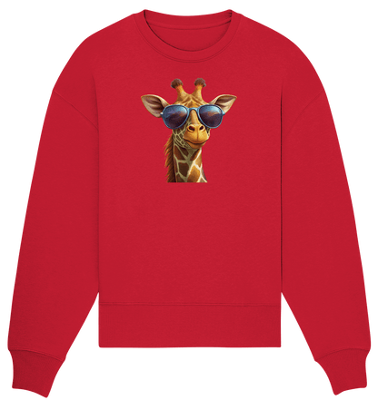 Giraffe mit Sonnenbrille - Organic Oversize Sweatshirt - ArtfulShenwyn