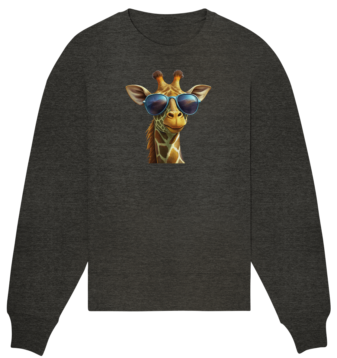 Giraffe mit Sonnenbrille - Organic Oversize Sweatshirt - ArtfulShenwyn