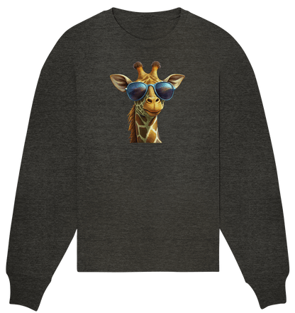 Giraffe mit Sonnenbrille - Organic Oversize Sweatshirt - ArtfulShenwyn