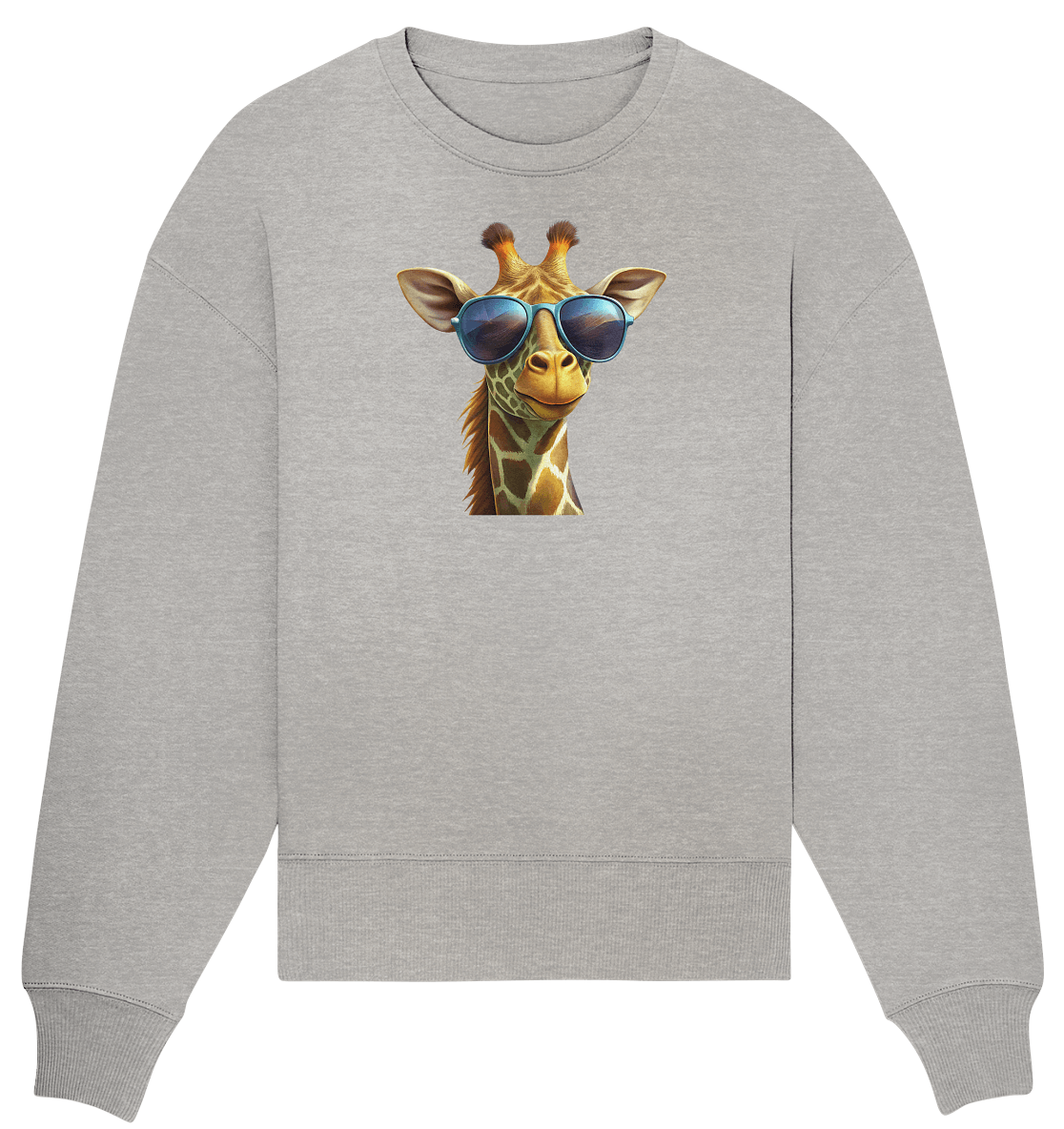 Giraffe mit Sonnenbrille - Organic Oversize Sweatshirt - ArtfulShenwyn