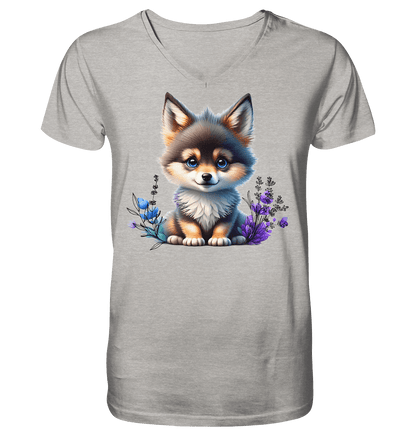 Hund - Mens Organic V-Neck Shirt - ArtfulShenwyn