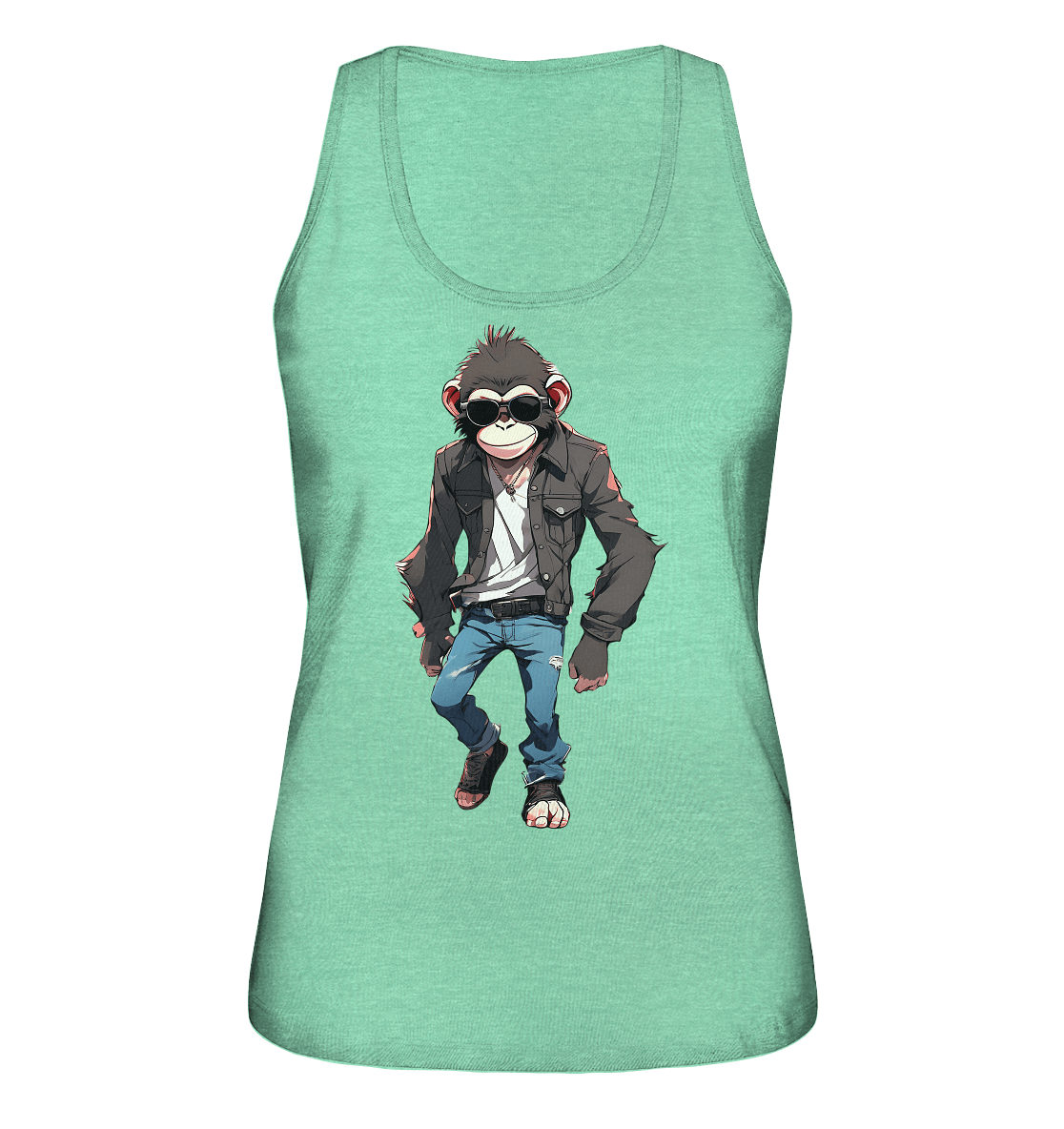 Jeans Monkey - Ladies Organic Tank-Top - ArtfulShenwyn