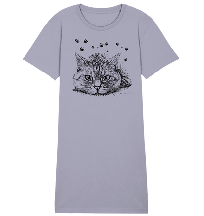 Katze - Ladies Organic Shirt Dress - ArtfulShenwyn