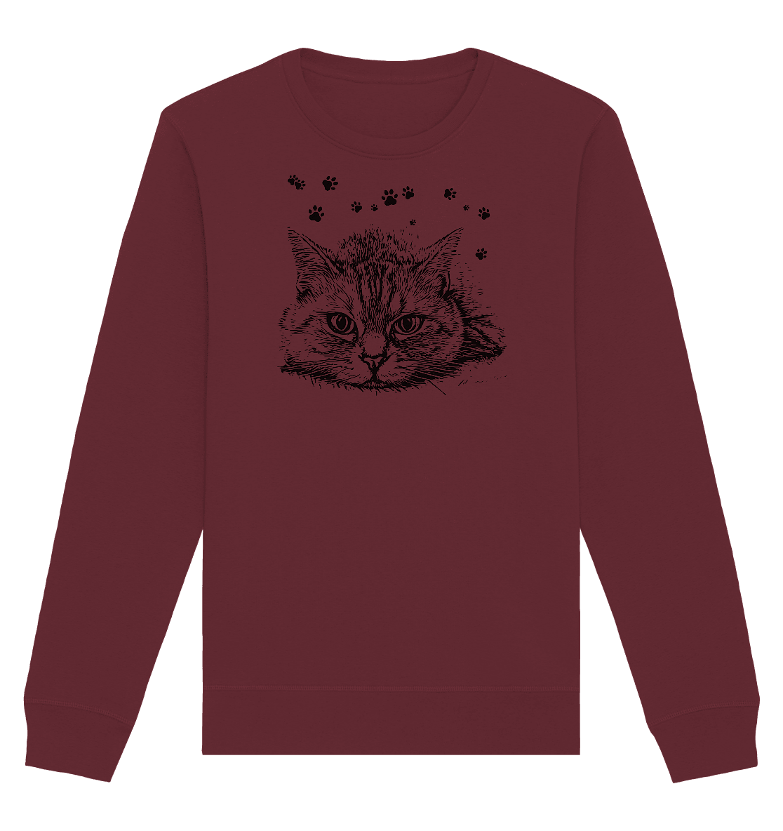 Katze - Organic Basic Unisex Sweatshirt - ArtfulShenwyn