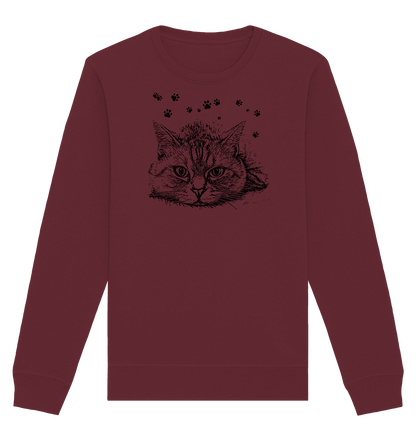 Katze - Organic Basic Unisex Sweatshirt - ArtfulShenwyn