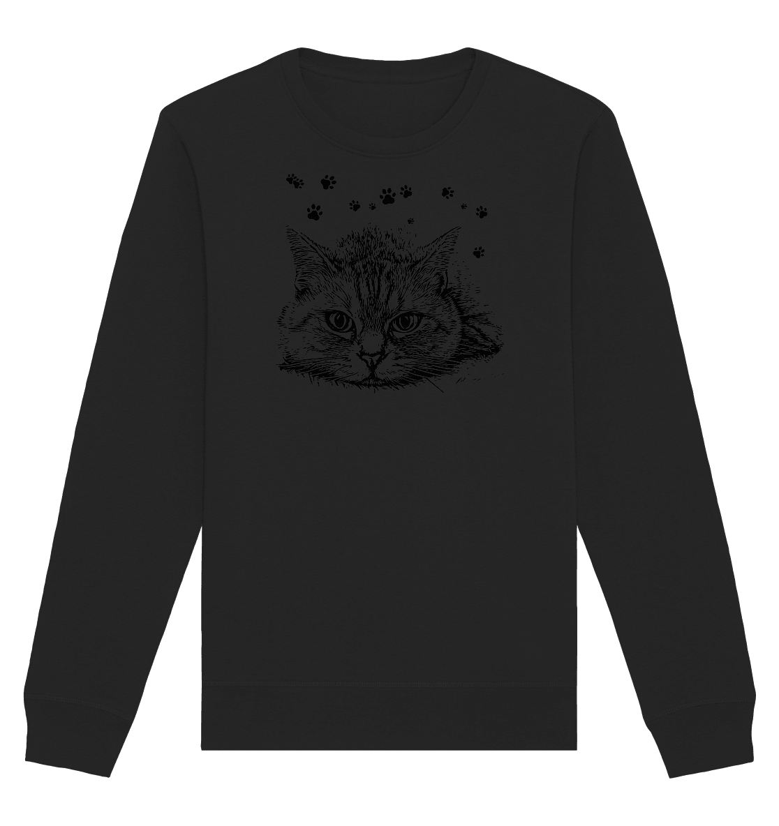 Katze - Organic Basic Unisex Sweatshirt - ArtfulShenwyn