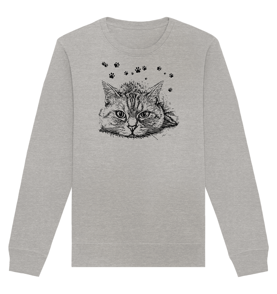 Katze - Organic Basic Unisex Sweatshirt - ArtfulShenwyn