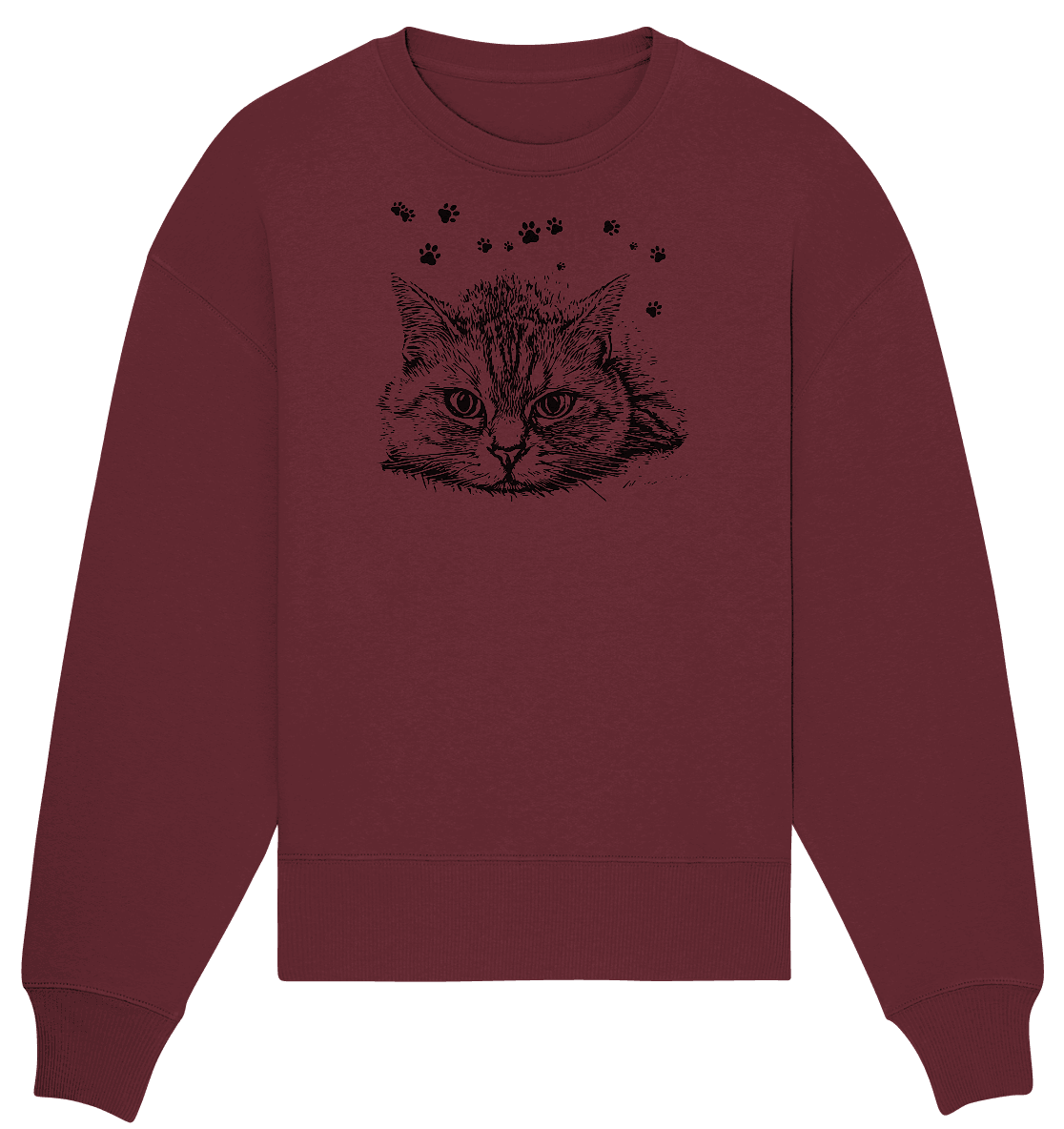 Katze - Organic Oversize Sweatshirt - ArtfulShenwyn