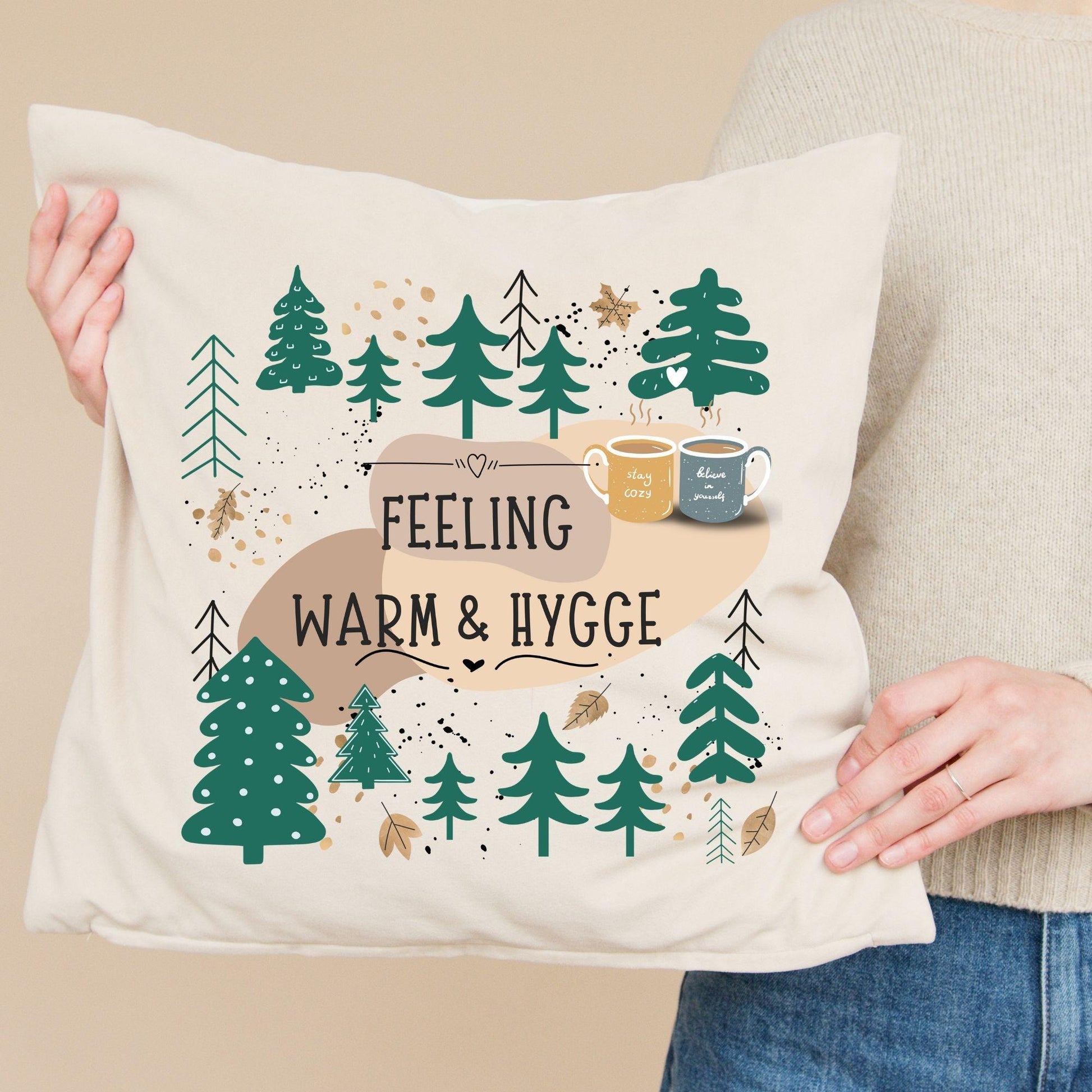 Kissen natur mit Waldmotiv Hygge - ArtfulShenwyn