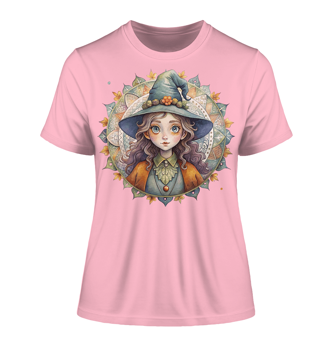 Kleine Hexe Mandala - Fitted Ladies Organic Shirt - ArtfulShenwyn