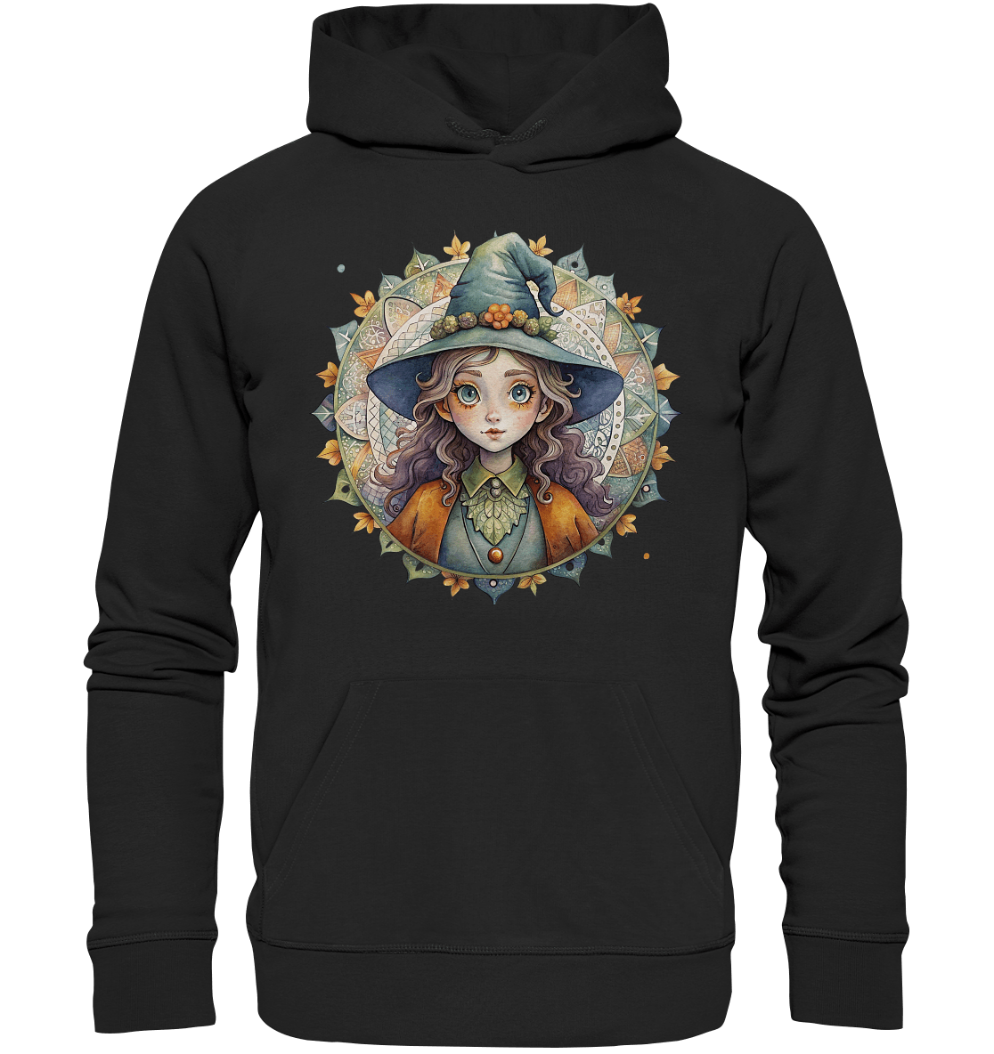 Kleine Hexe Mandala - Organic Basic Hoodie - ArtfulShenwyn