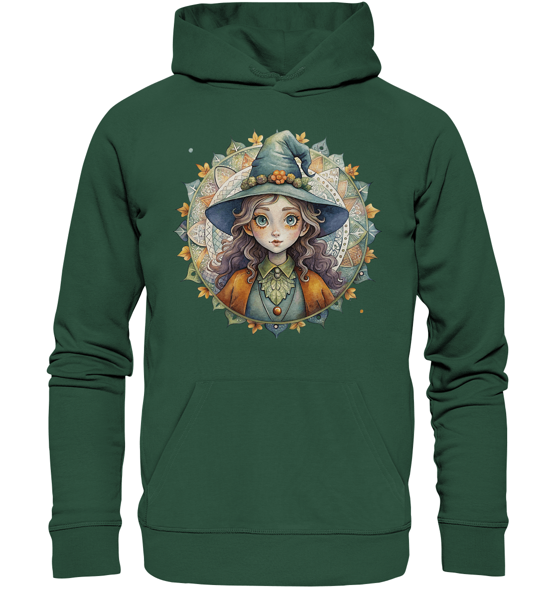 Kleine Hexe Mandala - Organic Basic Hoodie - ArtfulShenwyn