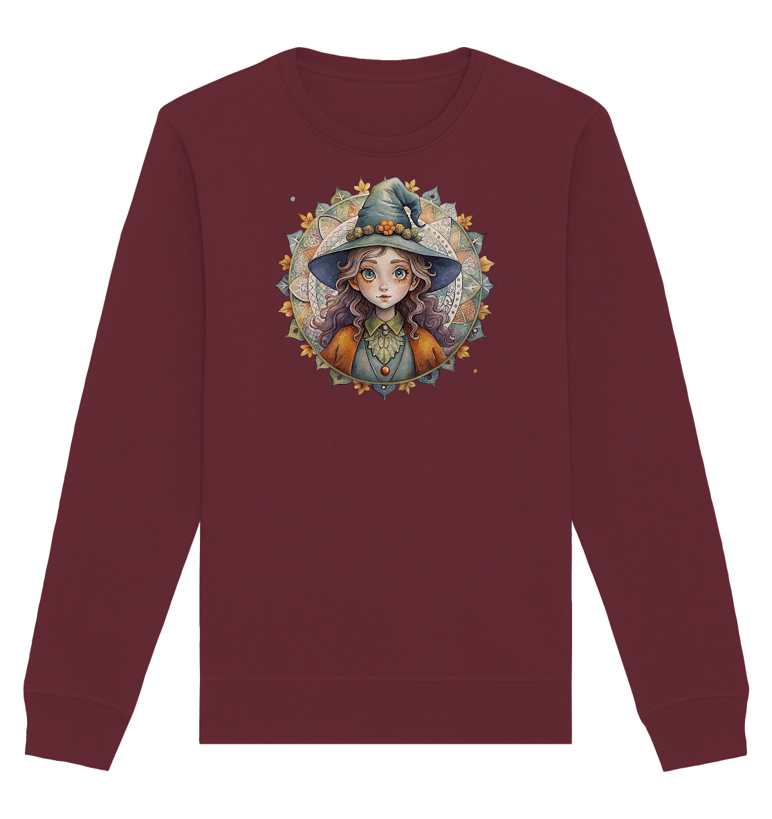 Kleine Hexe Mandala - Organic Basic Unisex Sweatshirt - ArtfulShenwyn