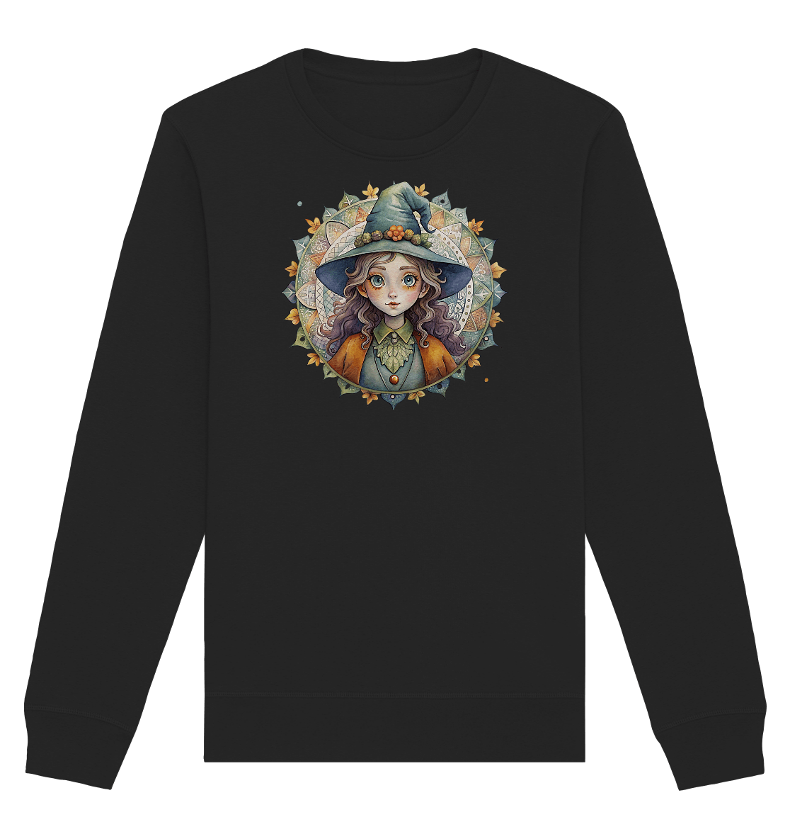 Kleine Hexe Mandala - Organic Basic Unisex Sweatshirt - ArtfulShenwyn