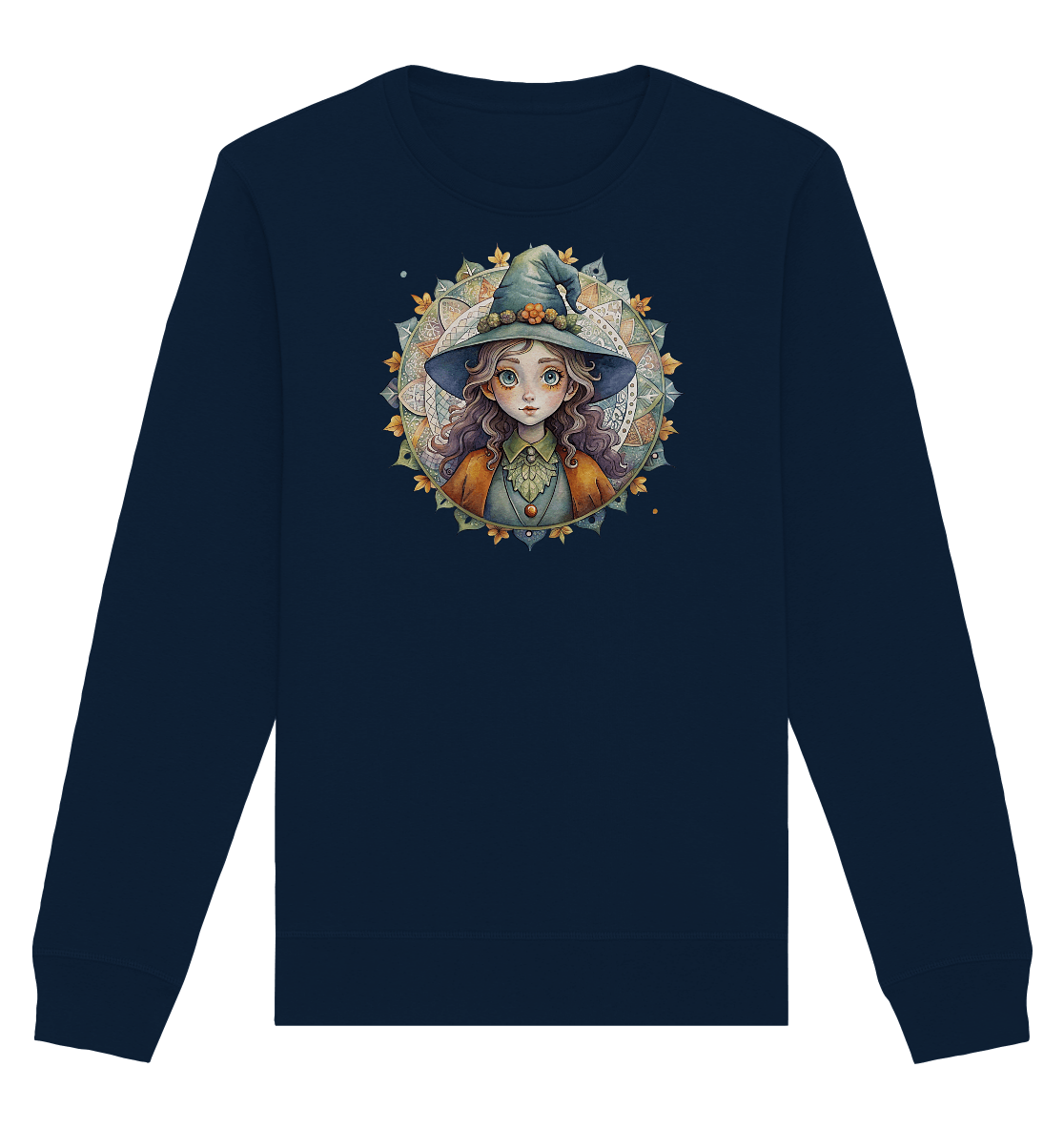 Kleine Hexe Mandala - Organic Basic Unisex Sweatshirt - ArtfulShenwyn