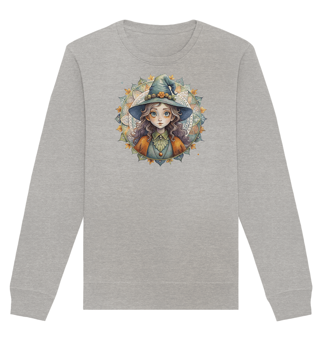 Kleine Hexe Mandala - Organic Basic Unisex Sweatshirt - ArtfulShenwyn