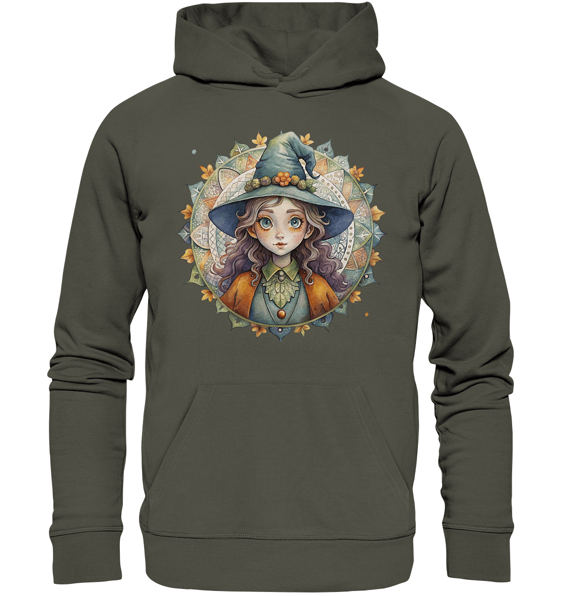 Kleine Hexe Mandala - Organic Hoodie - ArtfulShenwyn