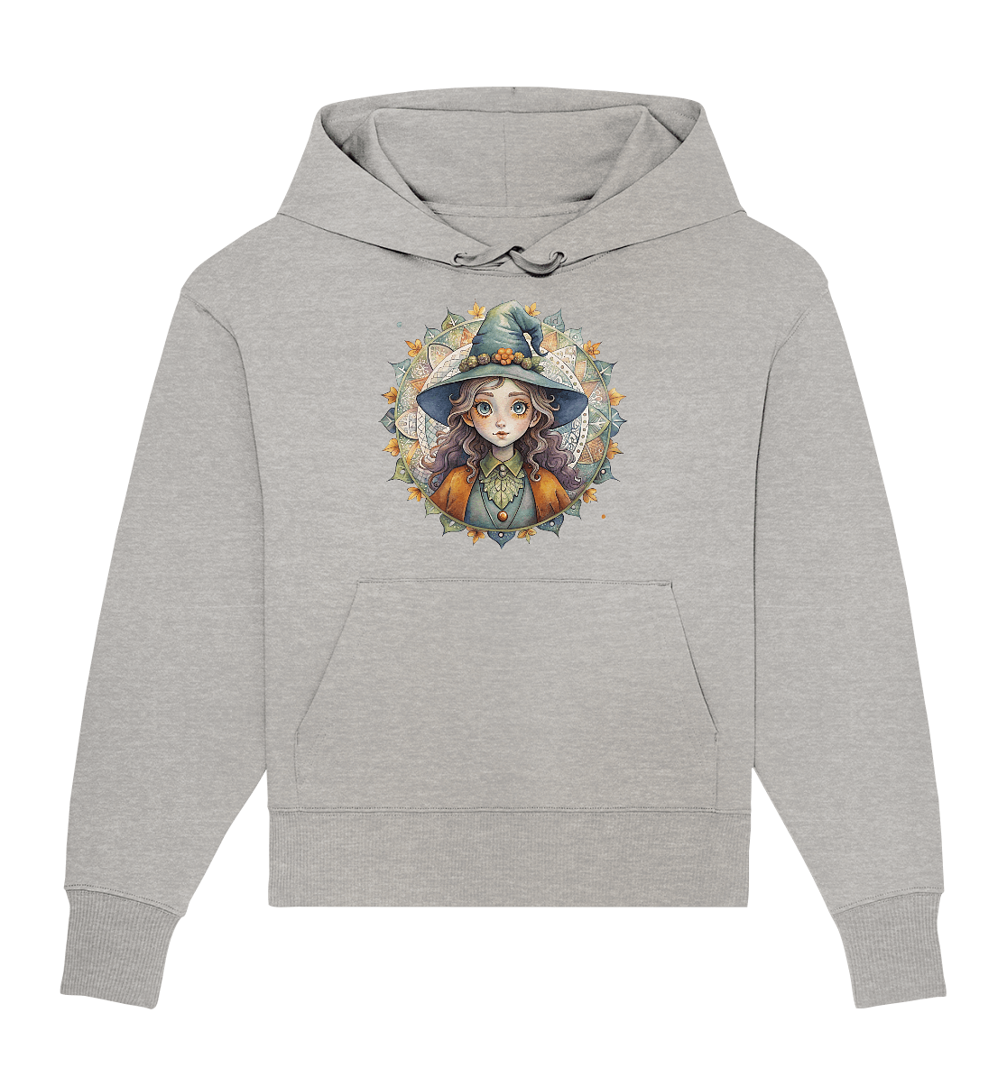 Kleine Hexe Mandala - Organic Oversize Hoodie - ArtfulShenwyn