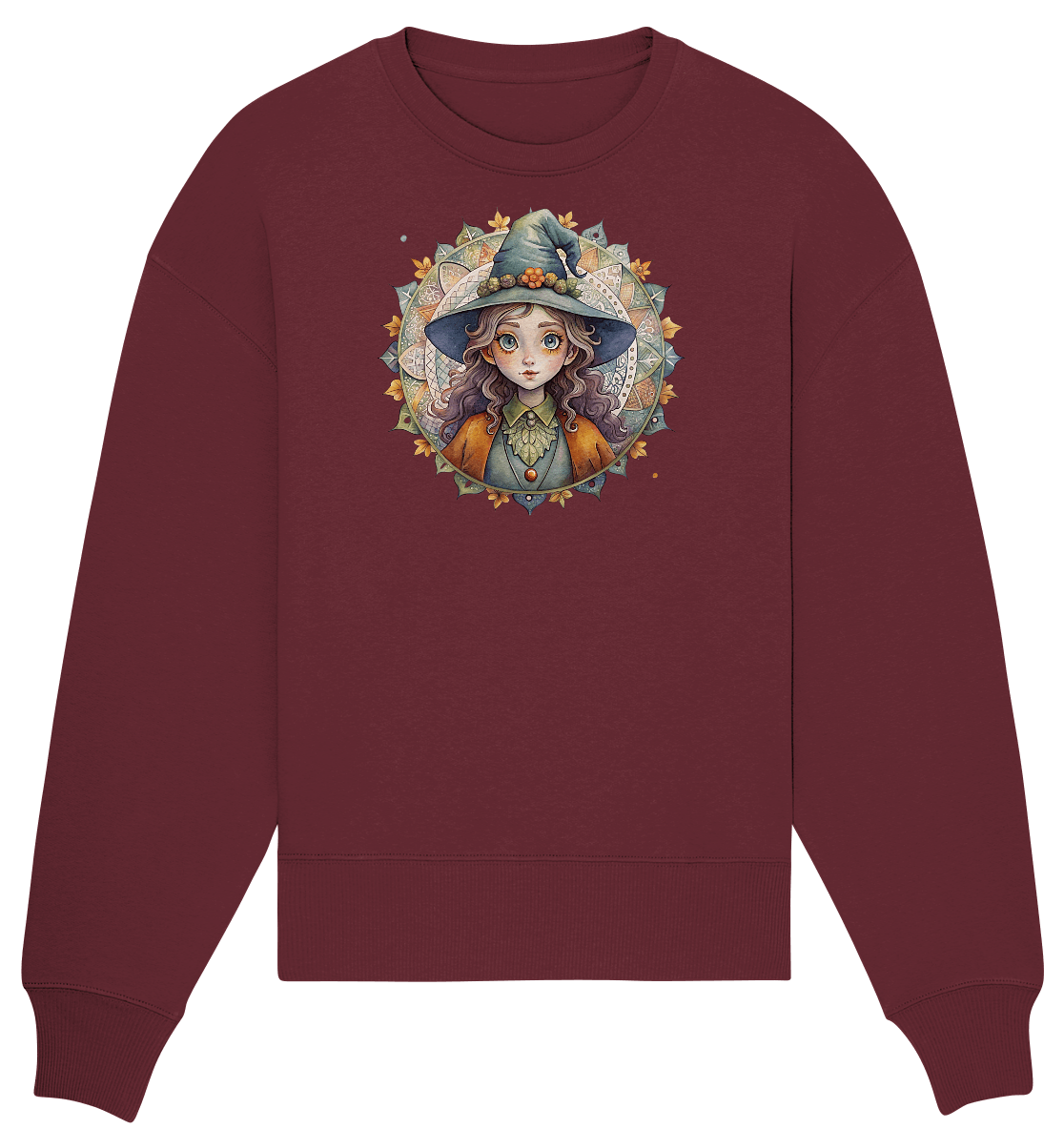 Kleine Hexe Mandala - Organic Oversize Sweatshirt - ArtfulShenwyn