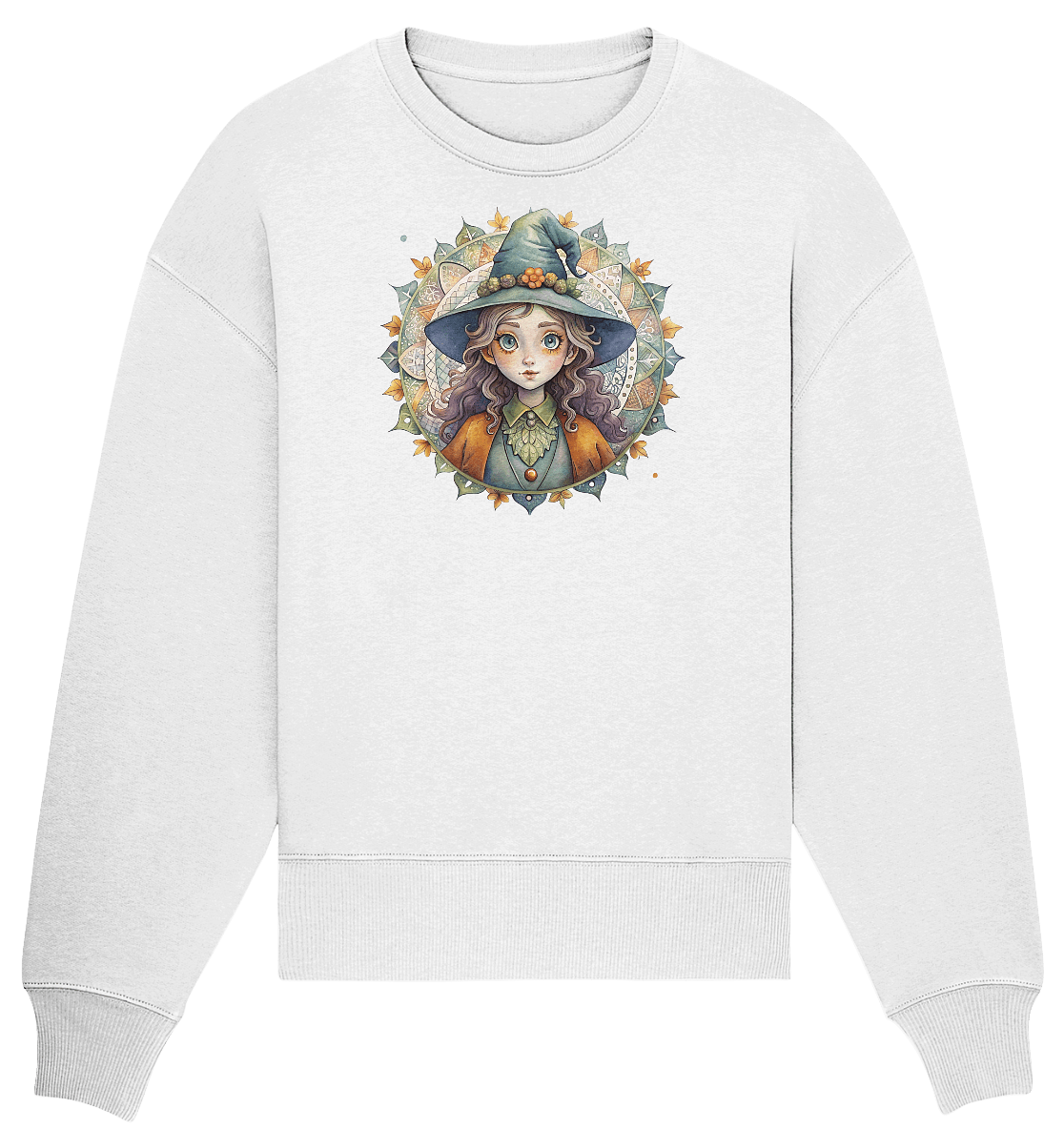 Kleine Hexe Mandala - Organic Oversize Sweatshirt - ArtfulShenwyn