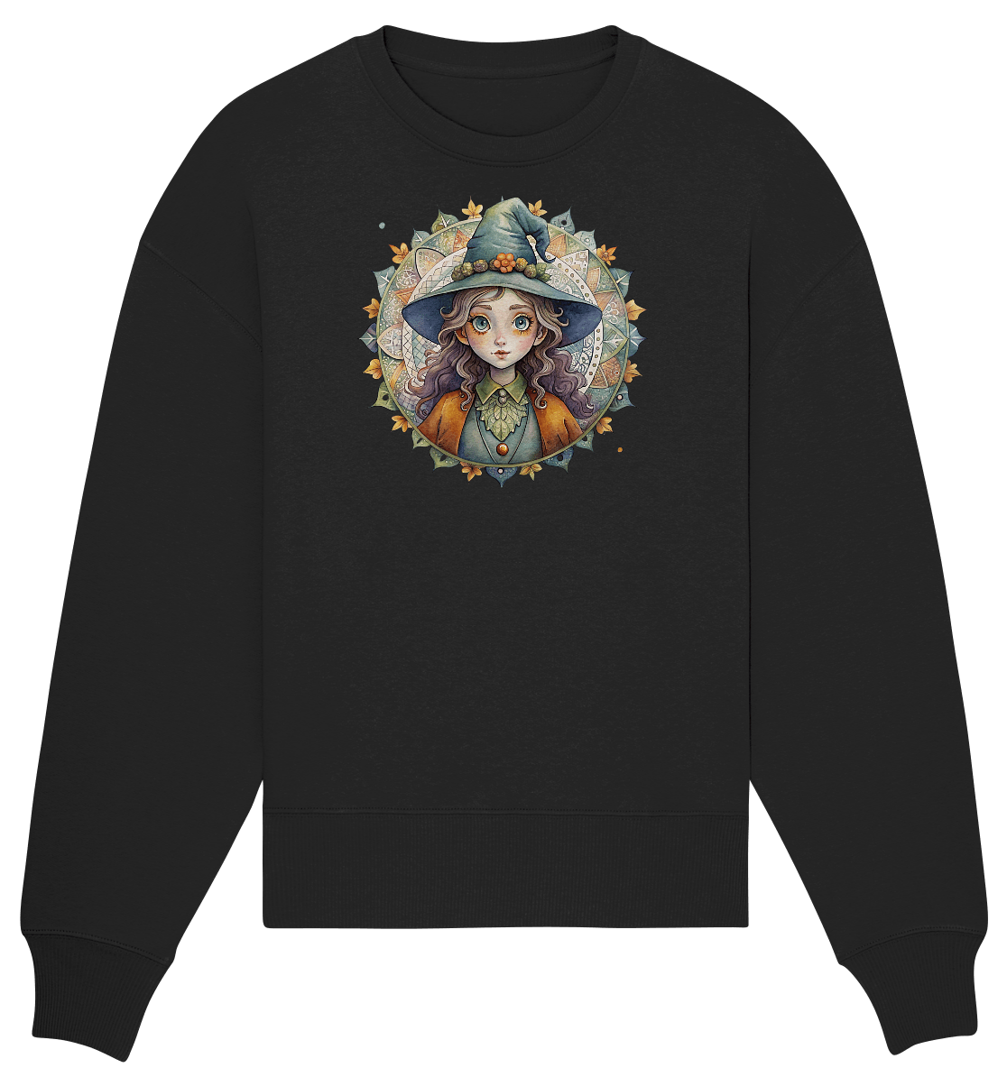 Kleine Hexe Mandala - Organic Oversize Sweatshirt - ArtfulShenwyn