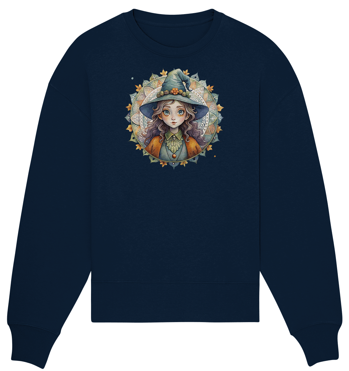 Kleine Hexe Mandala - Organic Oversize Sweatshirt - ArtfulShenwyn